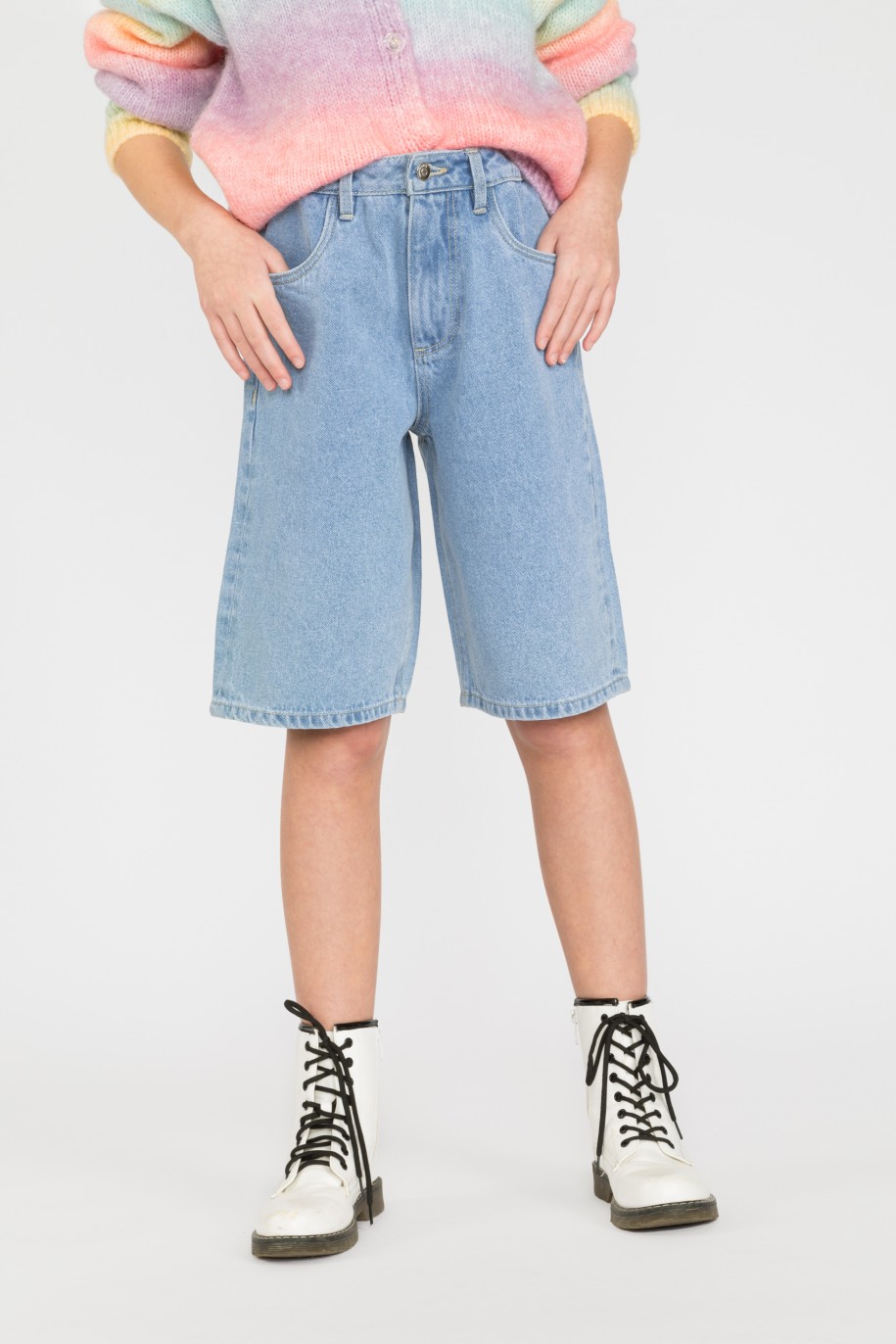 Jeansowe krótkie spodenki dla dziewczyny - 41558
