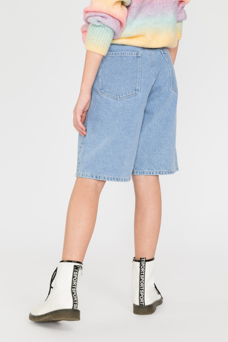 Jeansowe krótkie spodenki dla dziewczyny - 41559