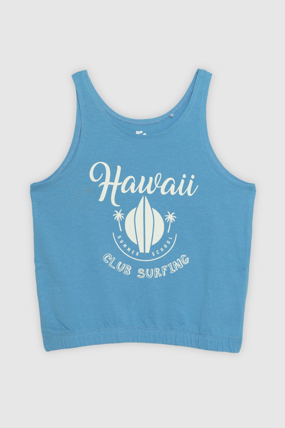 Niebieski top na ramiączkach HAWAII - 41723