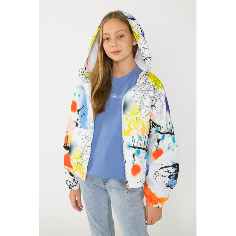 Kolorowa kurtka przejściowa dla dziewczyny - 41765