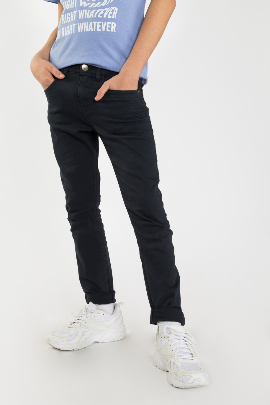 Granatowe spodnie SLIM - 41881