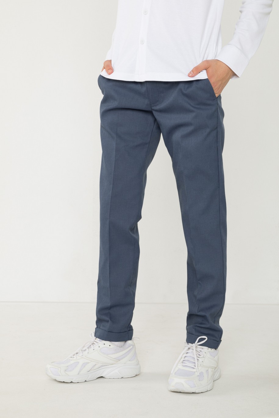Niebieskie spodnie garniturowe - 42006