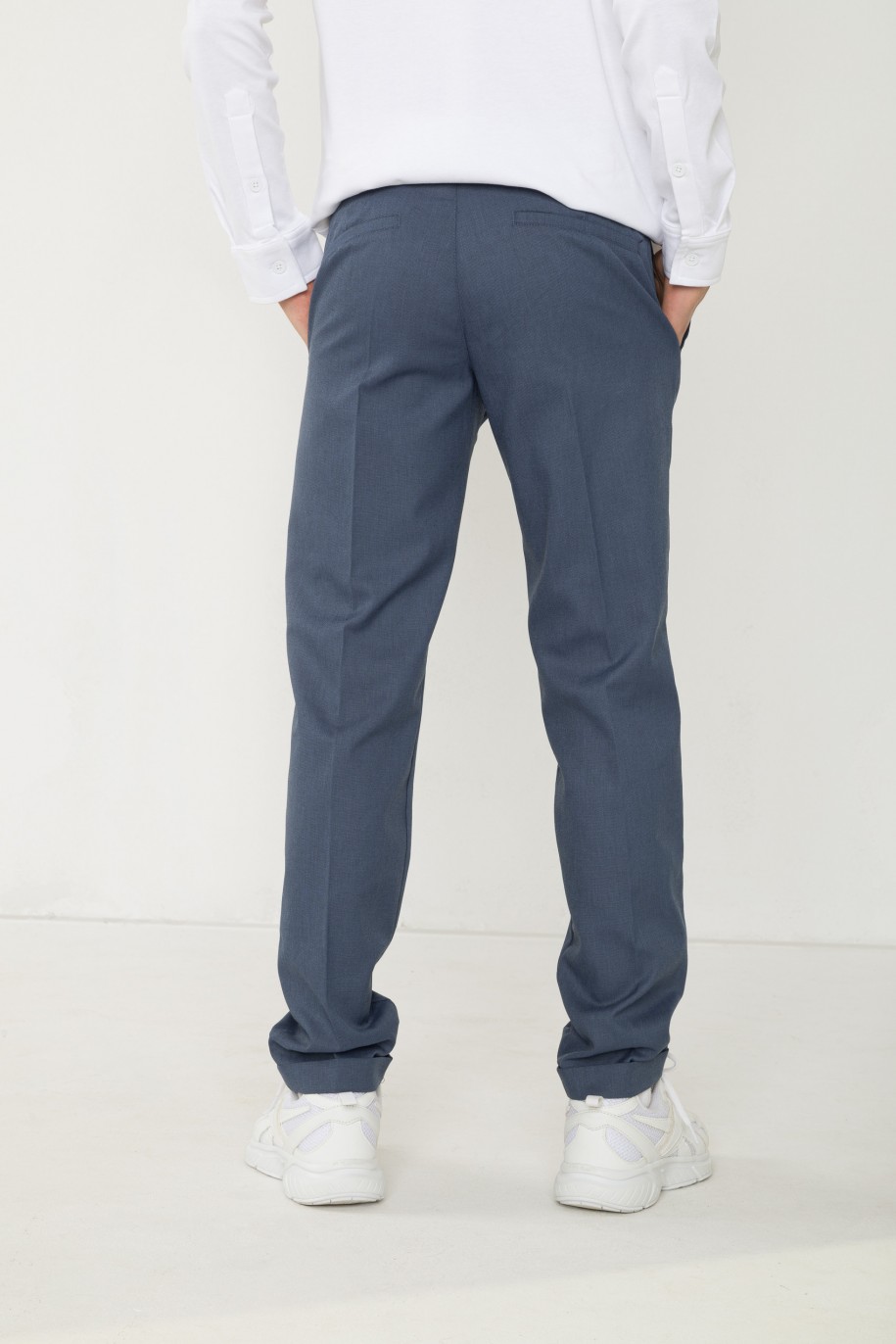Niebieskie spodnie garniturowe - 42007