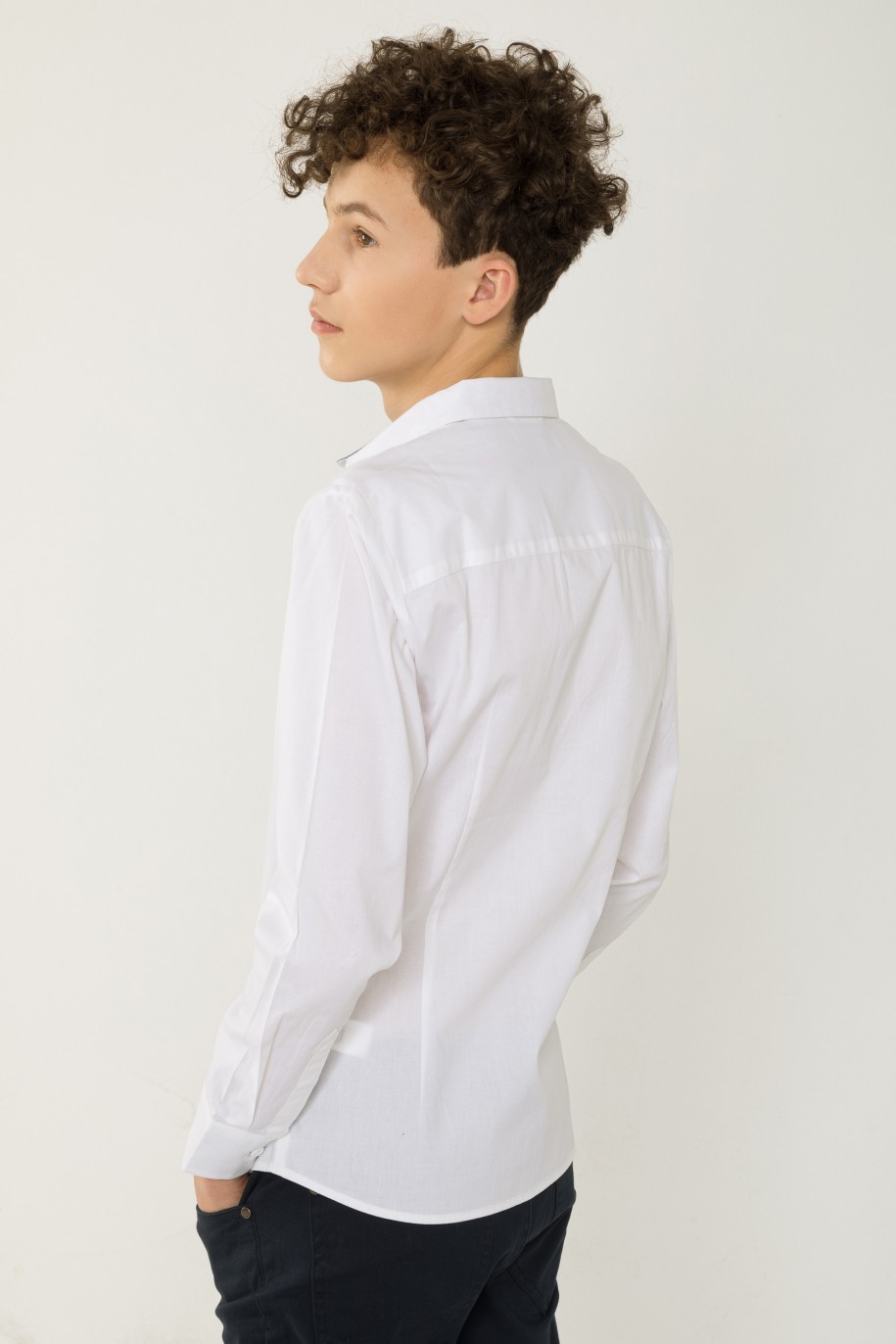 Biała klasyczna koszula z długim rękawem - 42017