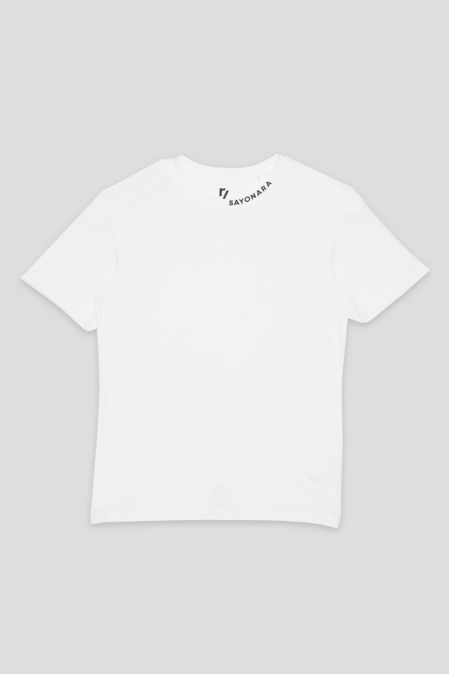 Biały T-shirt z napisem - 42222