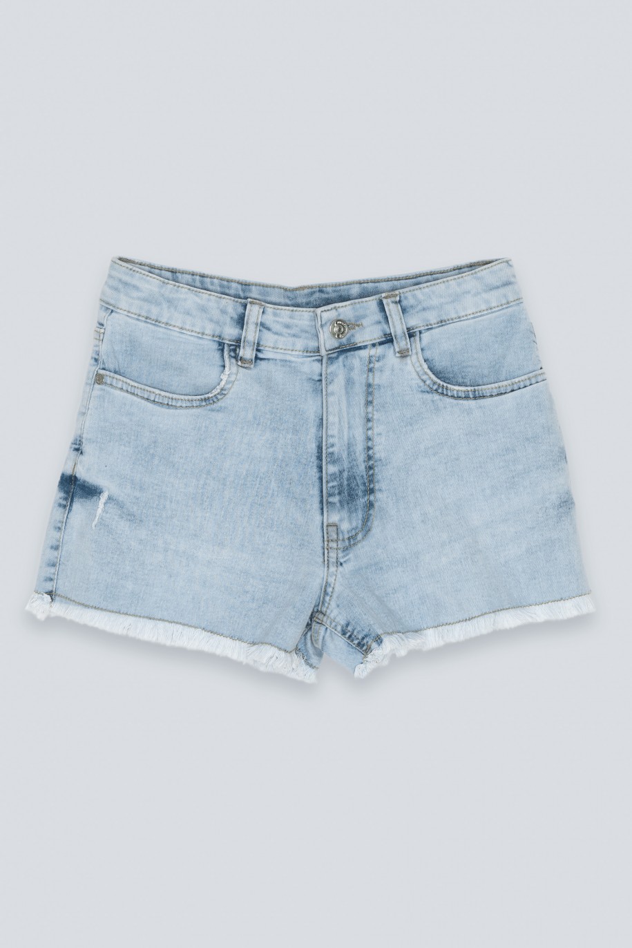Niebieskie krótkie jeansowe spodenki - 42371
