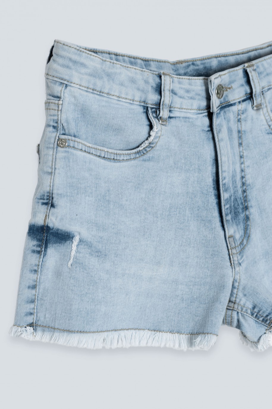 Niebieskie krótkie jeansowe spodenki - 42372