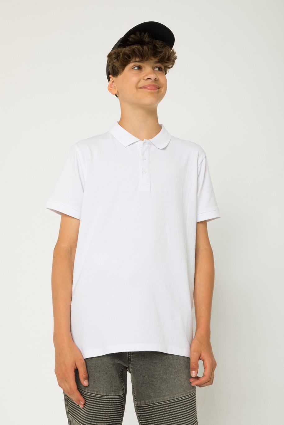 Biała koszulka polo - 42887