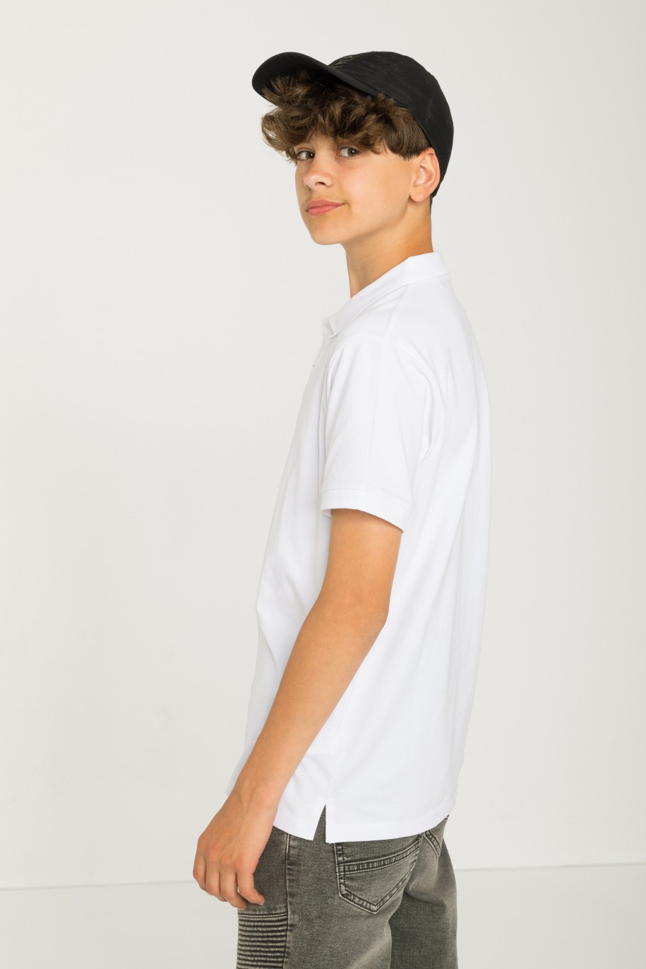 Biała koszulka polo - 42890
