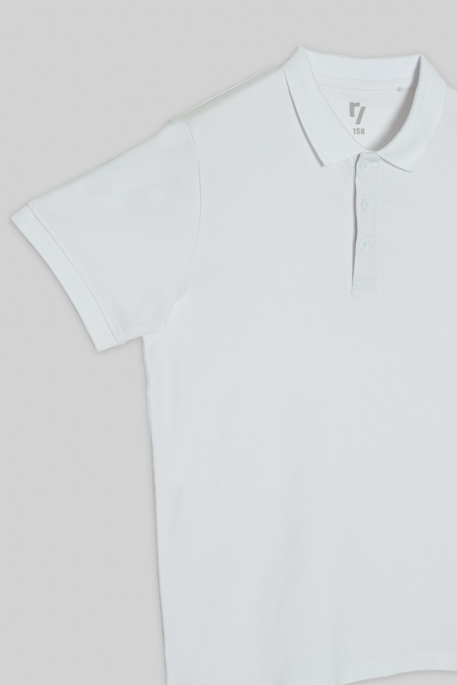 Biała koszulka polo - 42892
