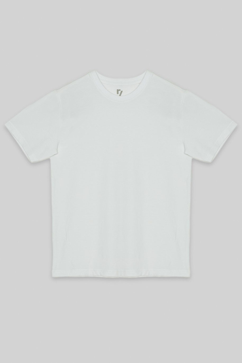 Biały gładki T-shirt - 42897