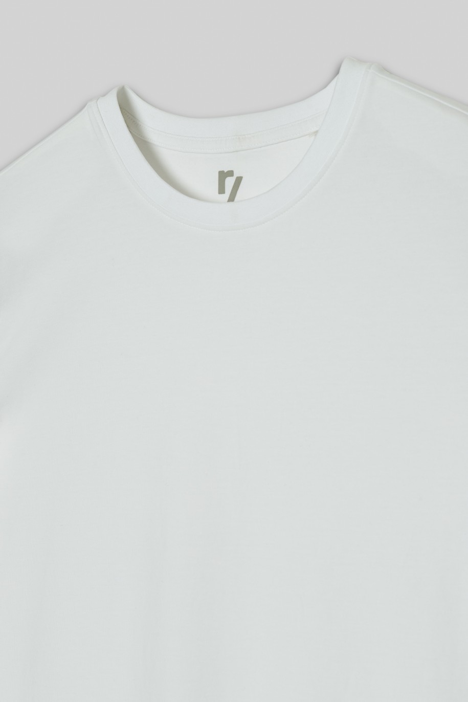 Biały gładki T-shirt - 42898