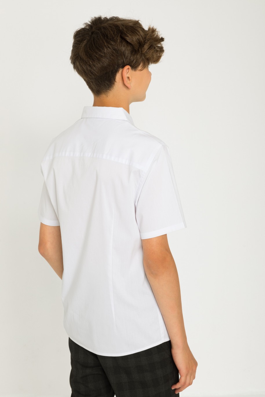 Biała koszula z krótkim rękawem - 42939