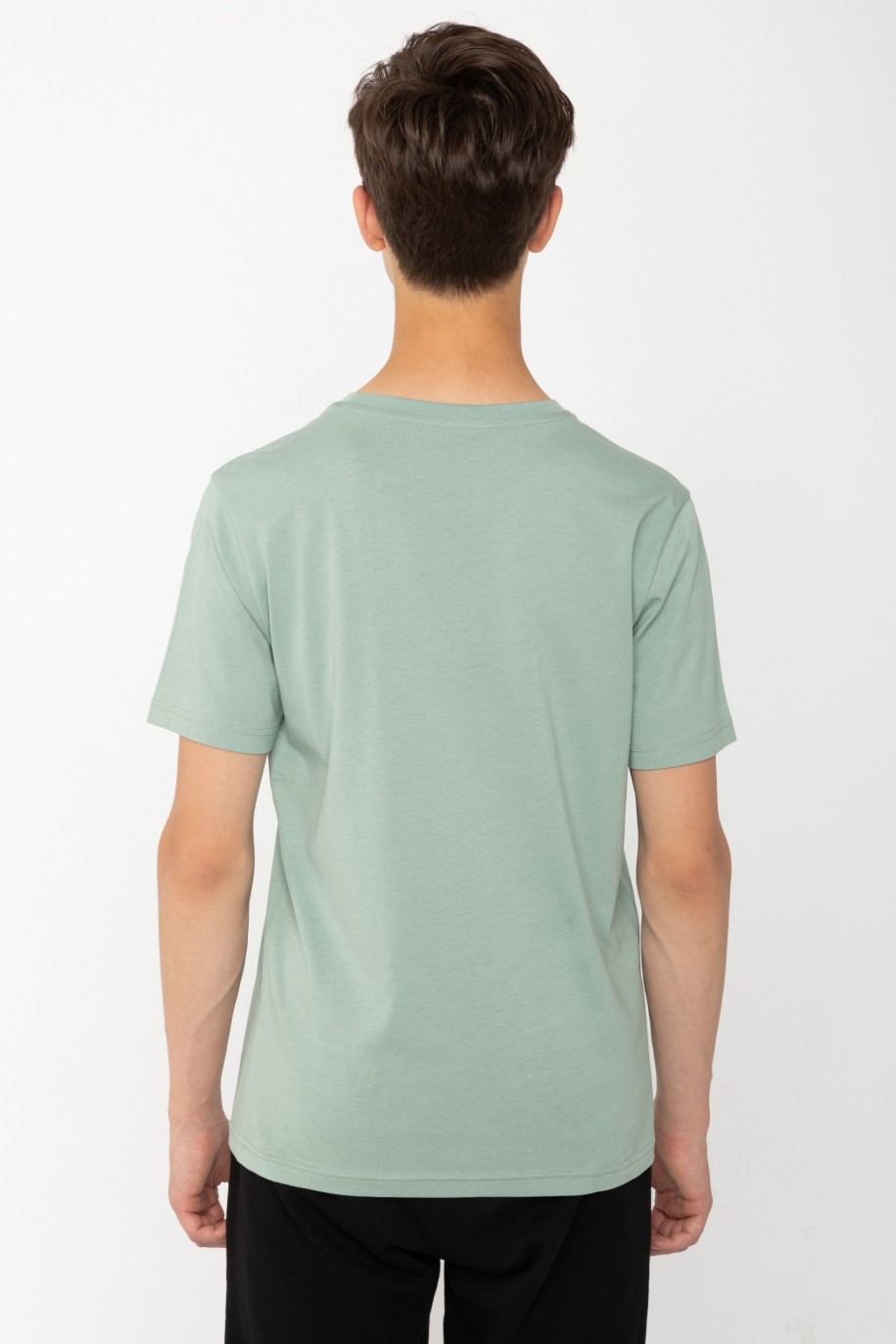 Zielony T-shirt z nadrukiem - 43106