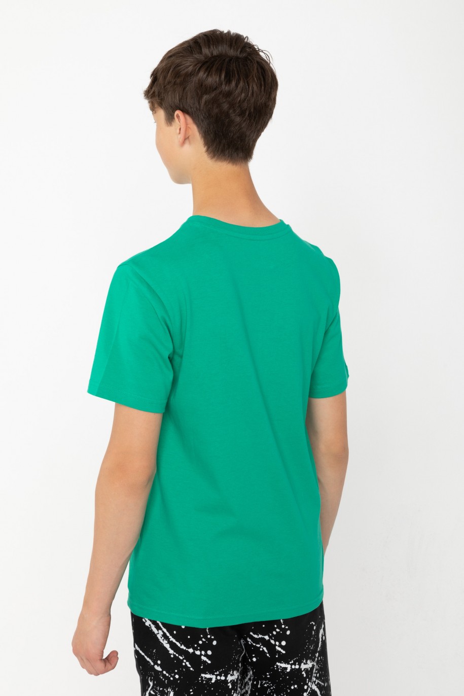 Zielony T-shirt z nadrukiem - 43211