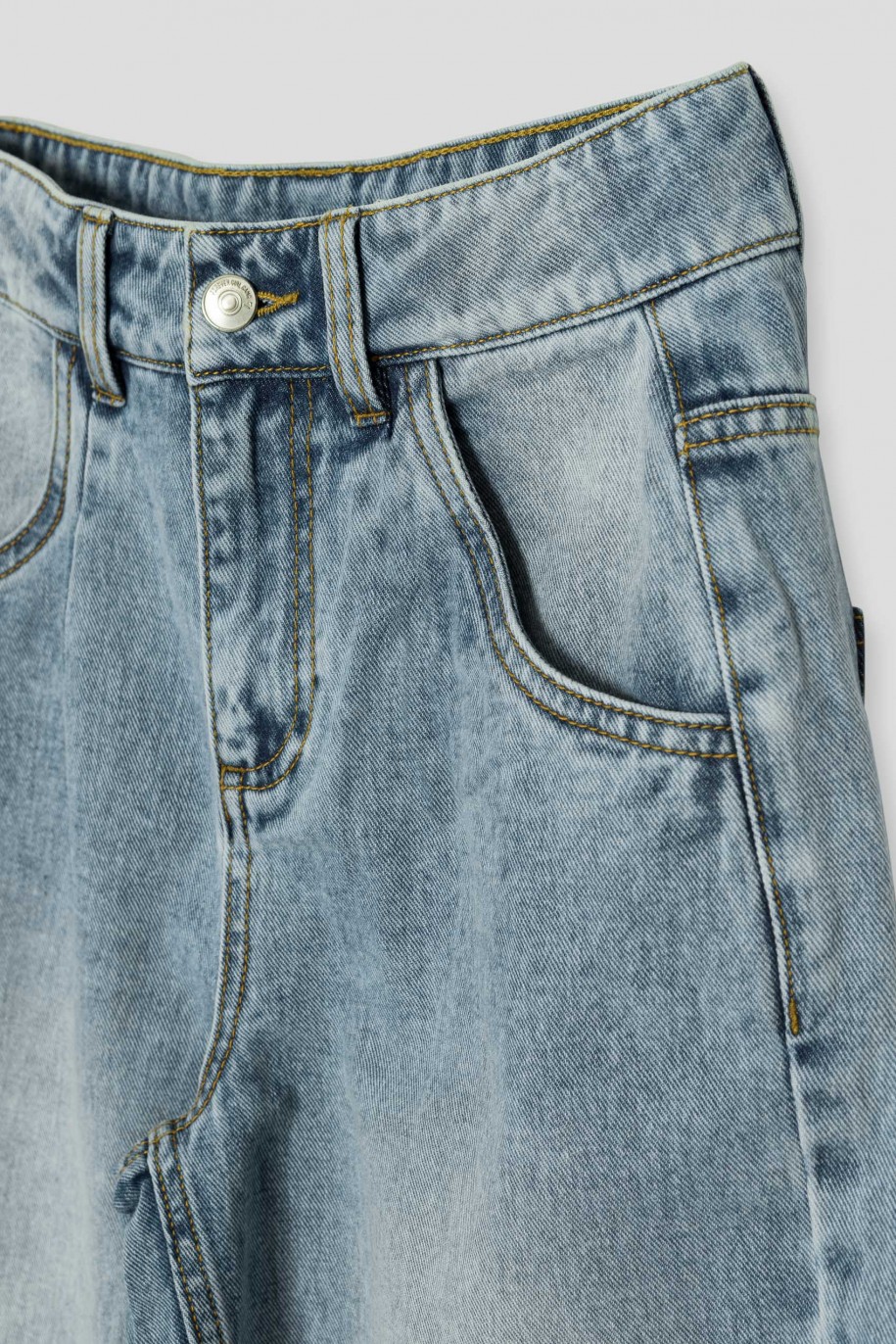 Niebieskie jeansy typu SLOUCHY - 43517