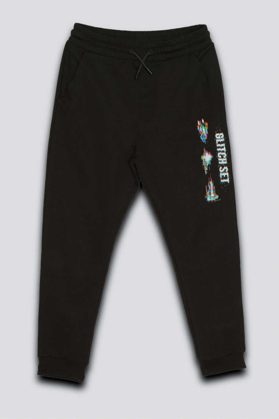 Czarne spodnie dresowe - 43534