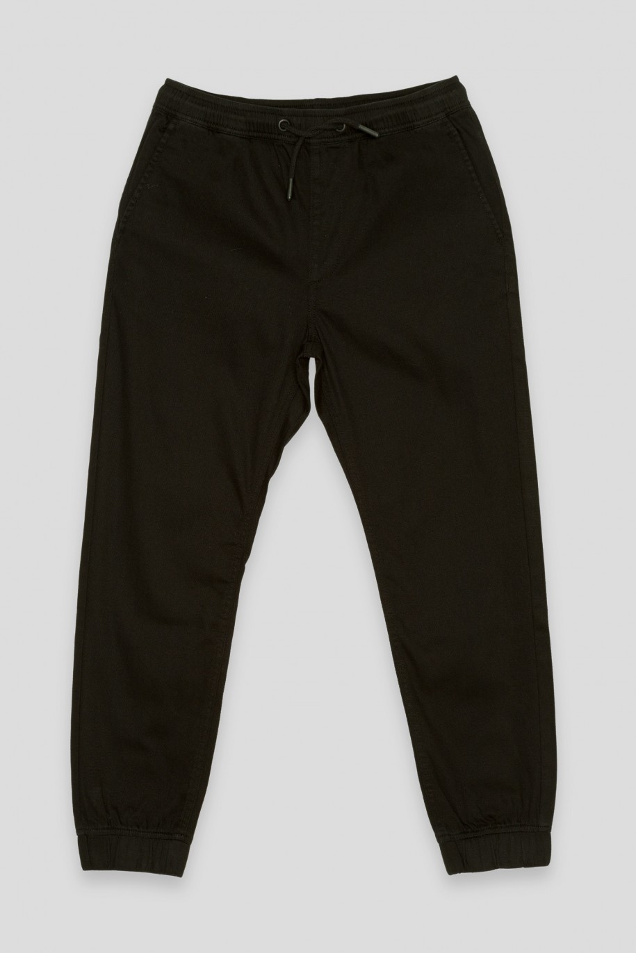 Czarne gładkie spodnie - 43650