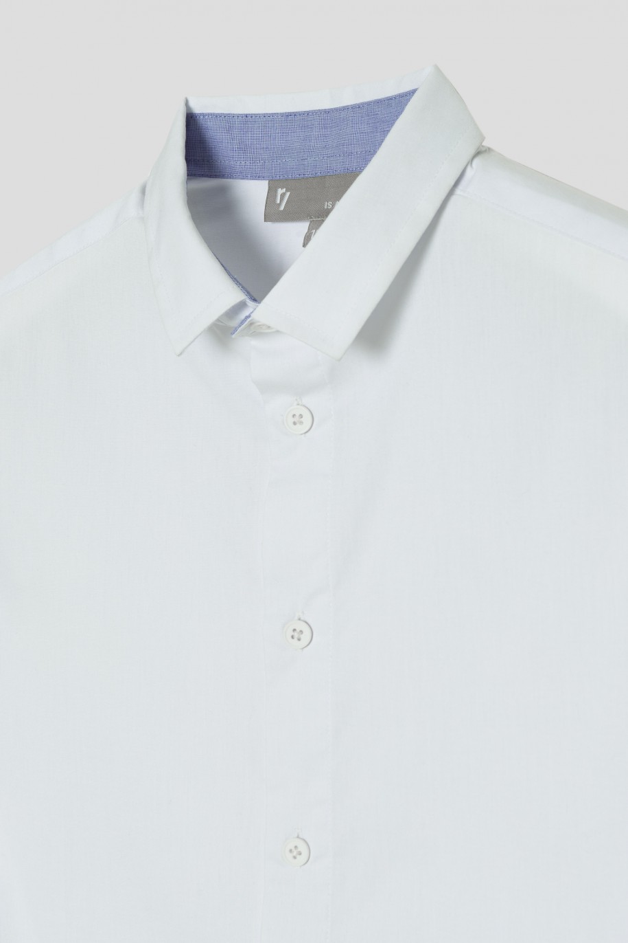 Biała klasyczna koszula z długim rękawem - 43681