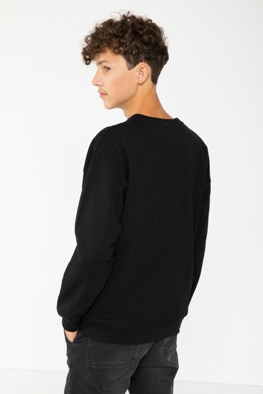 Czarna bluza dresowa z nadrukiem - 44030