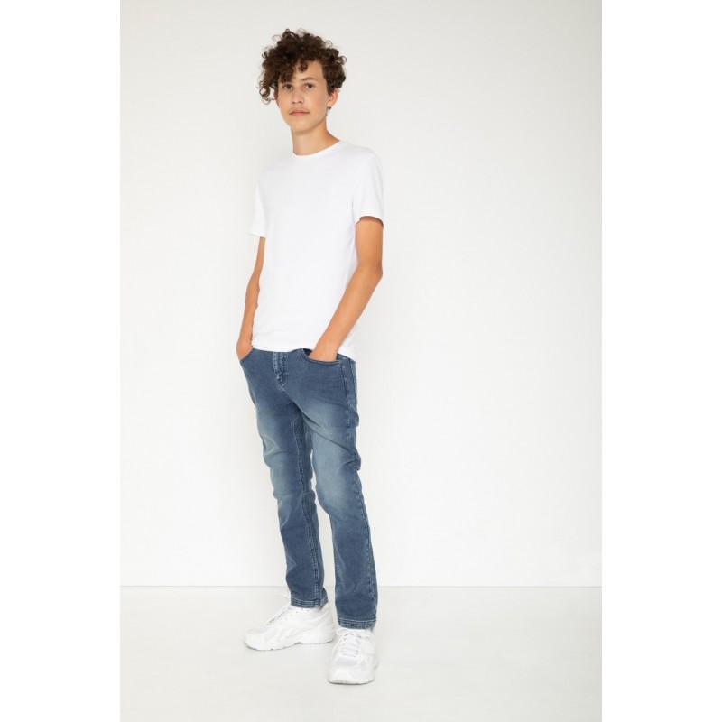 Niebieskie proste jeansy - 44184