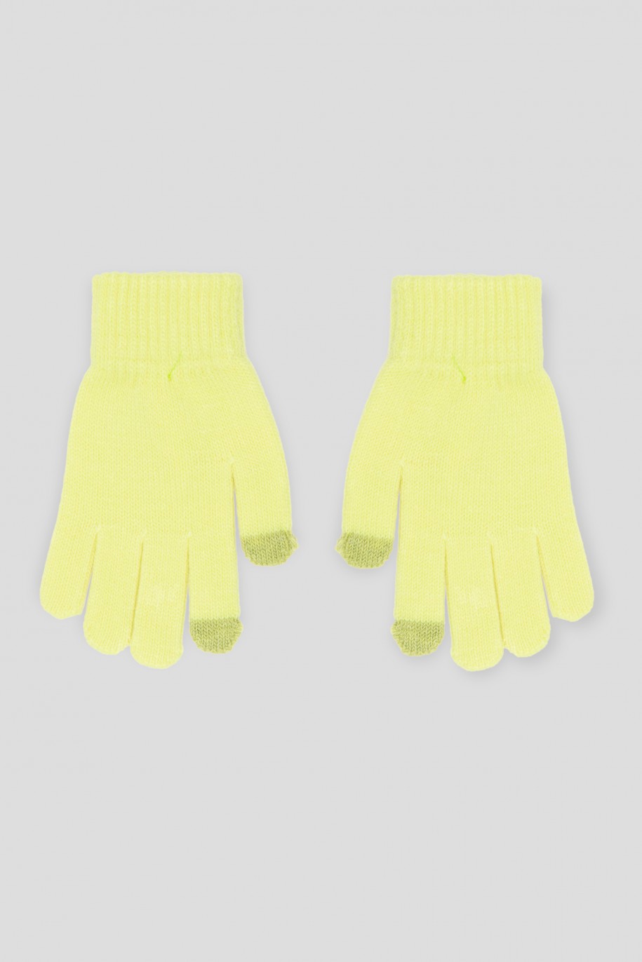 Żółte rękawiczki z możliwością dotyku ekranu - 44311