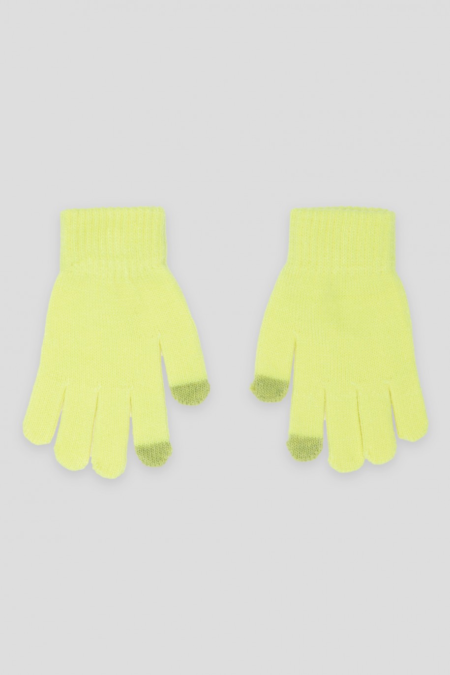 Żółte rękawiczki z możliwością dotyku ekranu - 44312