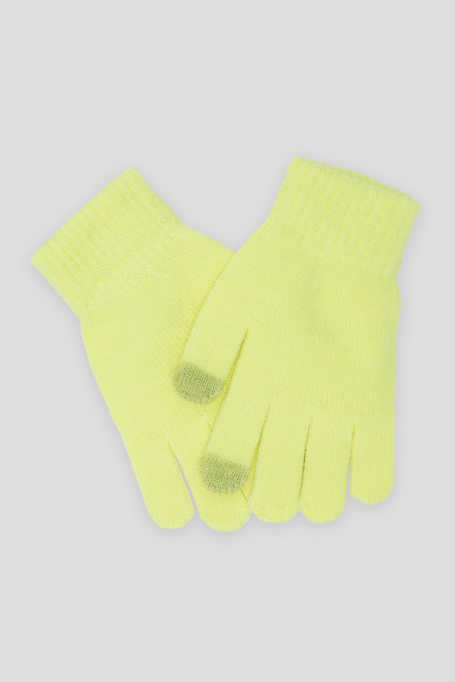 Żółte rękawiczki z możliwością dotyku ekranu - 44313