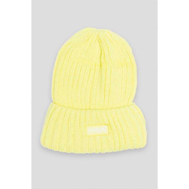 Żółta czapka z aplikacją - 44366