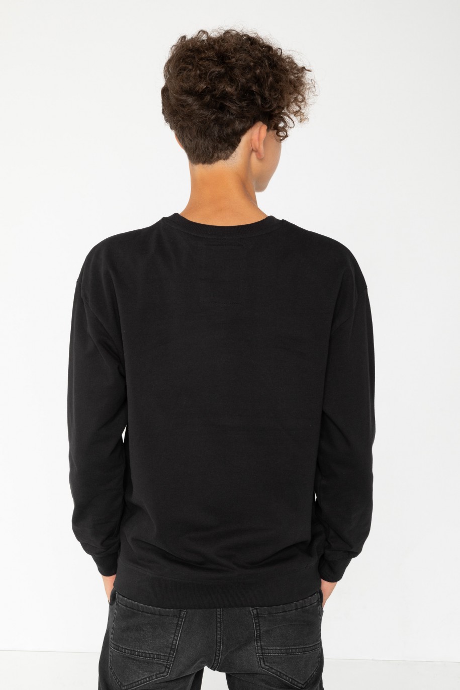 Czarna bluza dresowa z nadrukami - 44550