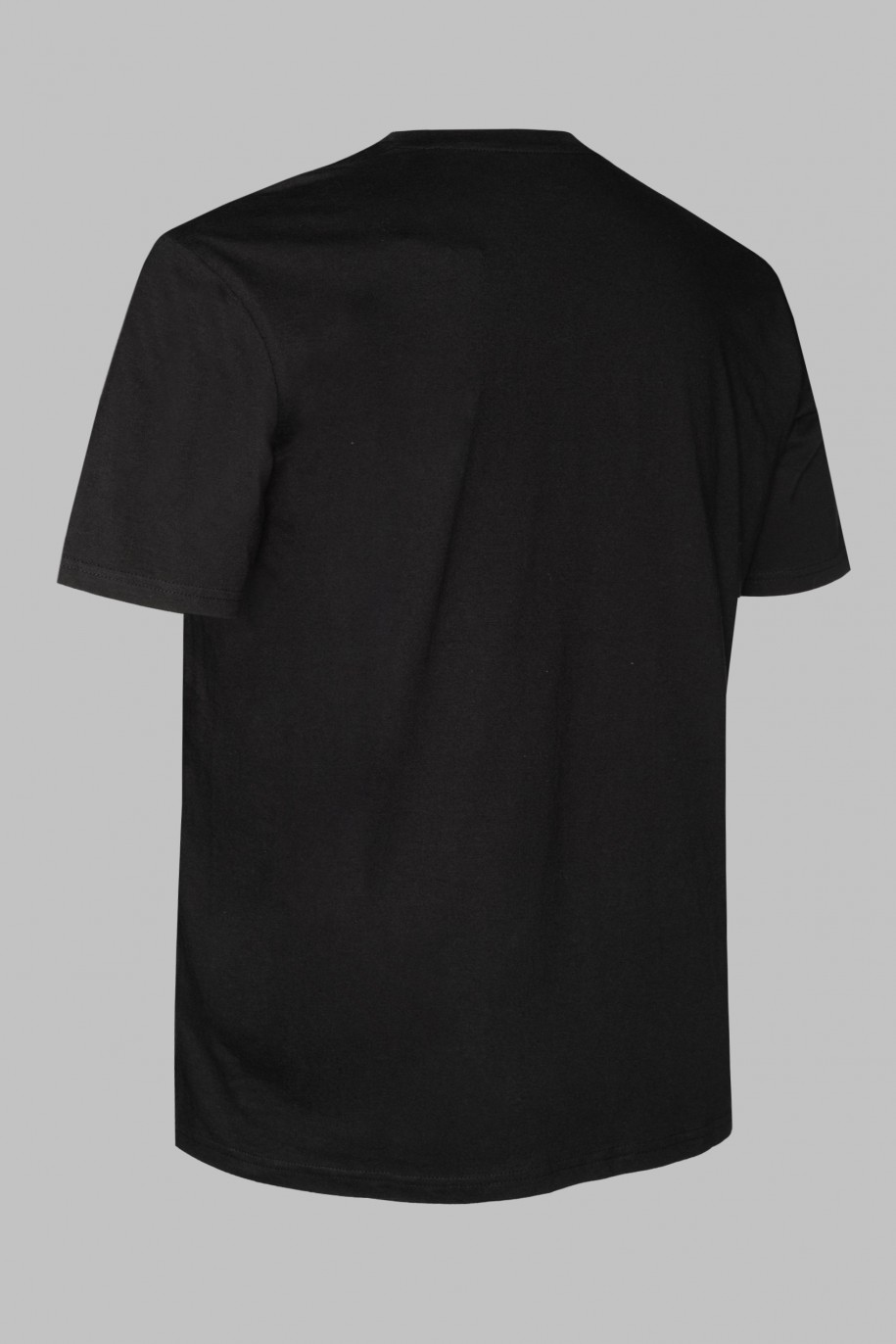 Czarny T-shirt z nadrukami - 44788