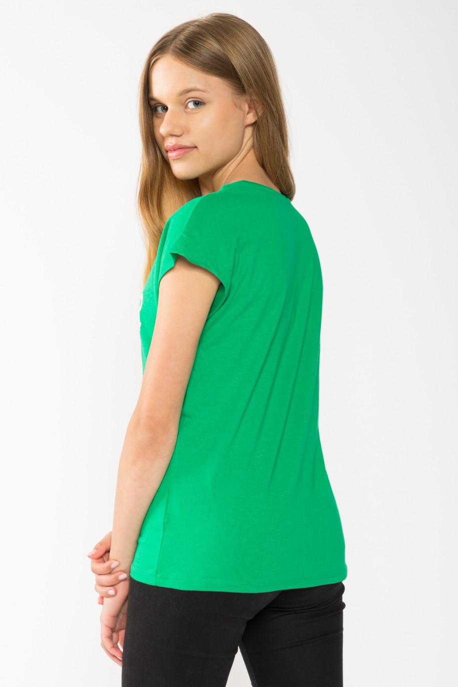 Zielony świąteczny T-shirt dla dziewczyny OFFICIAL COOKIE TESTER - 44852