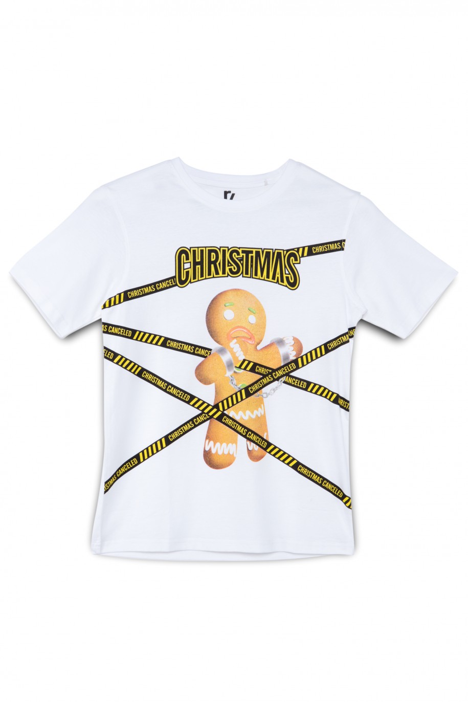 Biały t-shirt dla chłopaka CHRISTMAS CANCELED - 44899