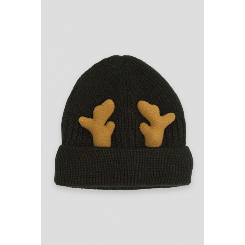 Czarna świąteczna czapka z rogami - 45109