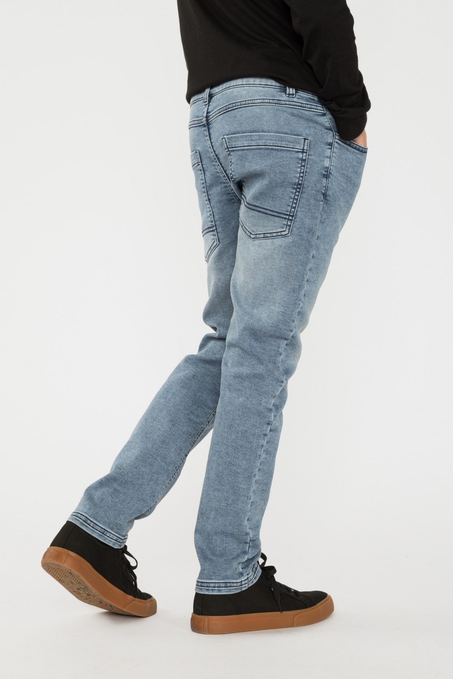 Niebieskie proste jeansy - 45121