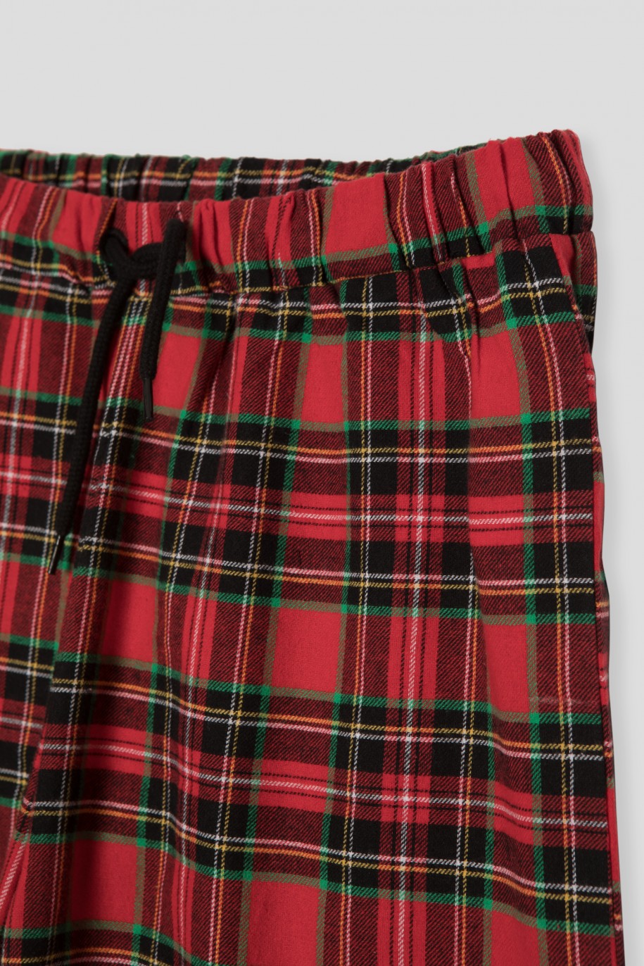 Czarno-czerwona świąteczna piżama dla dziewczyny - 45130