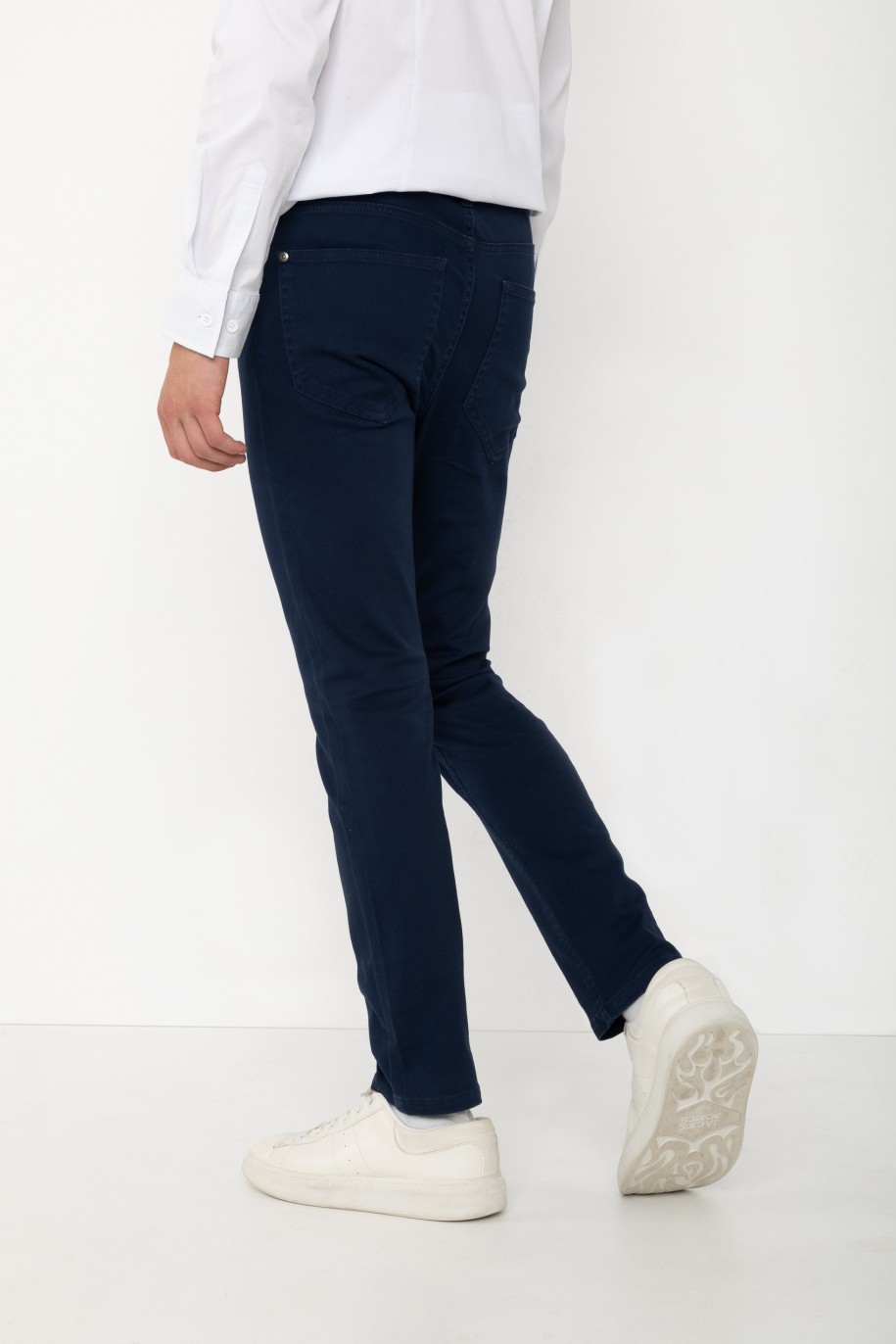 Granatowe spodnie SLIM - 45296