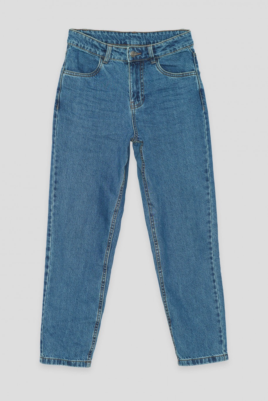 Niebieskie jeansy typu MOM FIT - 45363