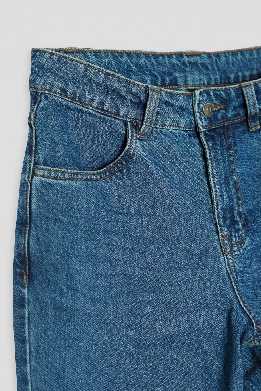 Niebieskie jeansy typu MOM FIT - 45364