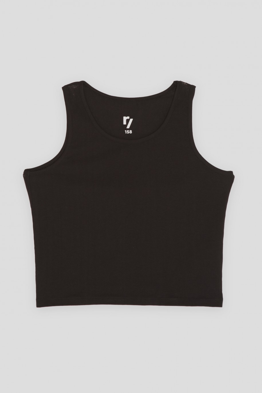 Cieniowana bluzka z transparentnej siateczki z czarnym topem w komplecie - 45571