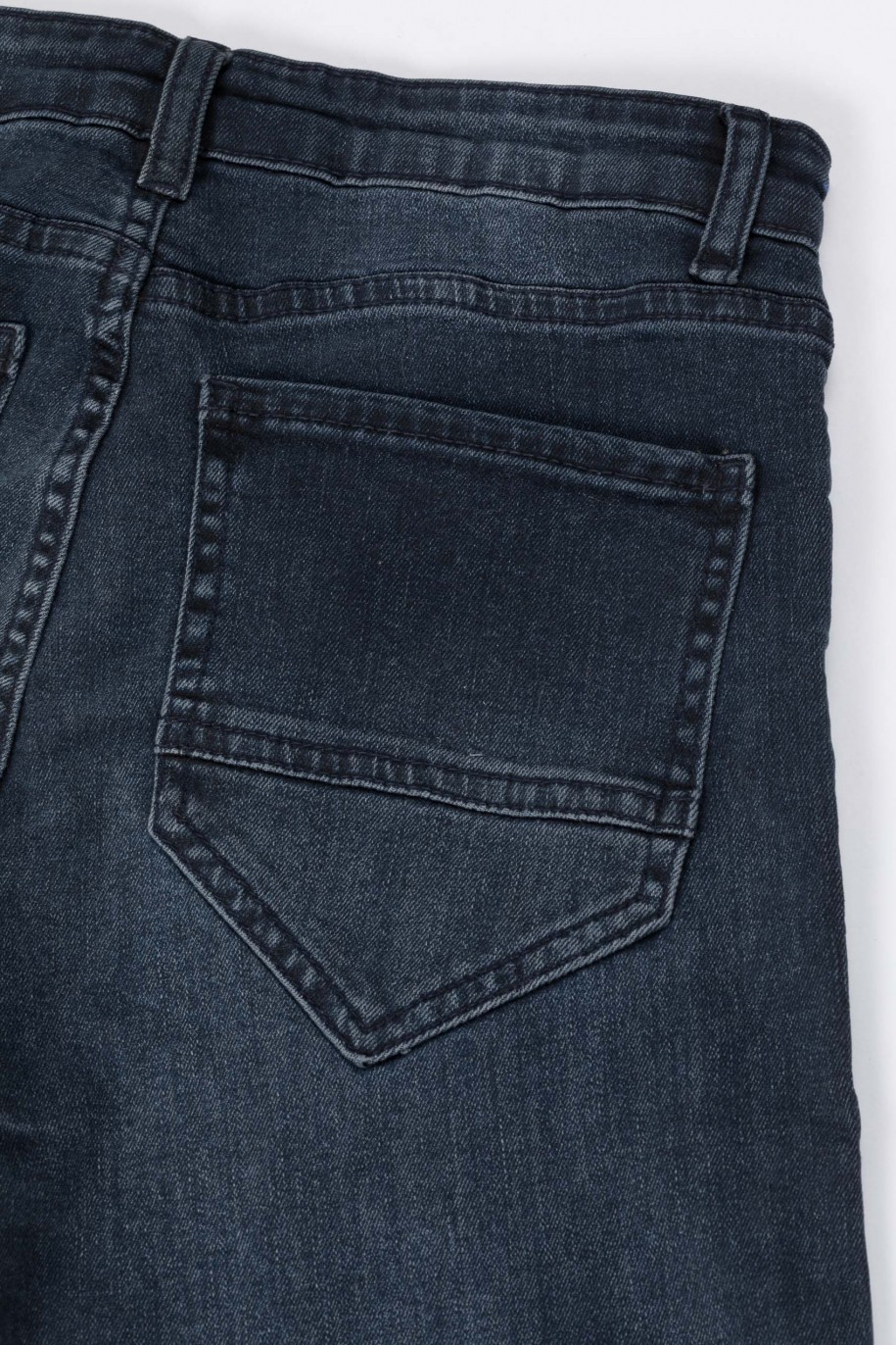Granatowe klasyczne jeansy LOOSE - 45688