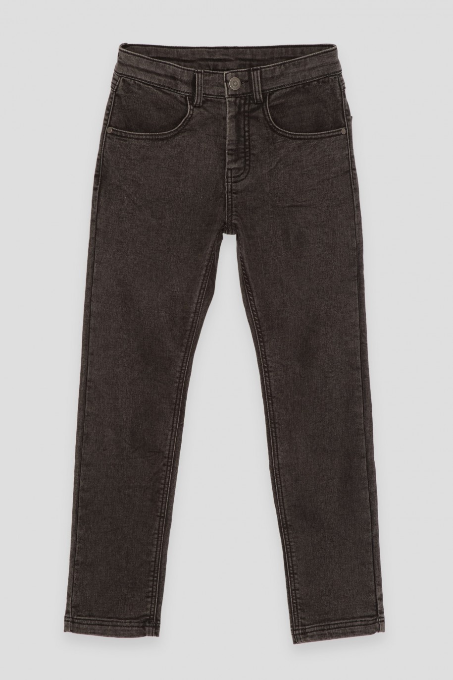 Czarne jeansy z wąskimi nogawkami - 45882
