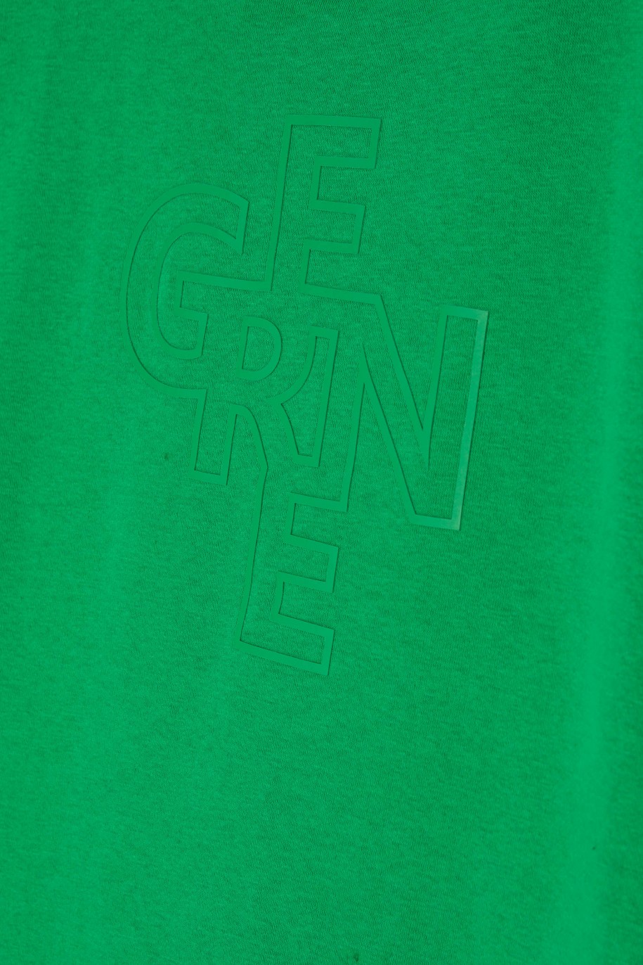 Zielona bluza z kapturem z nadrukiem z przodu - 45982