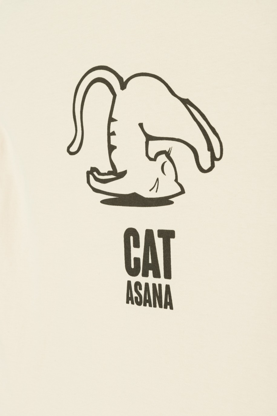 Beżowa piżama z nadrukami z kotami - 45990
