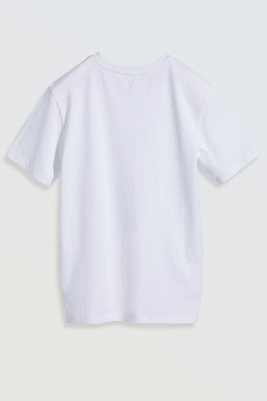 Biały T-shirt z motywem krawatu - 46320