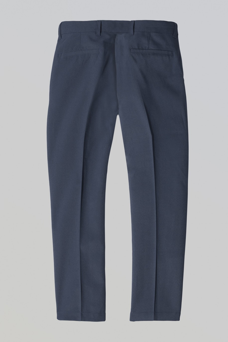 Niebieskie spodnie garniturowe z tkaniny melanż - 46358