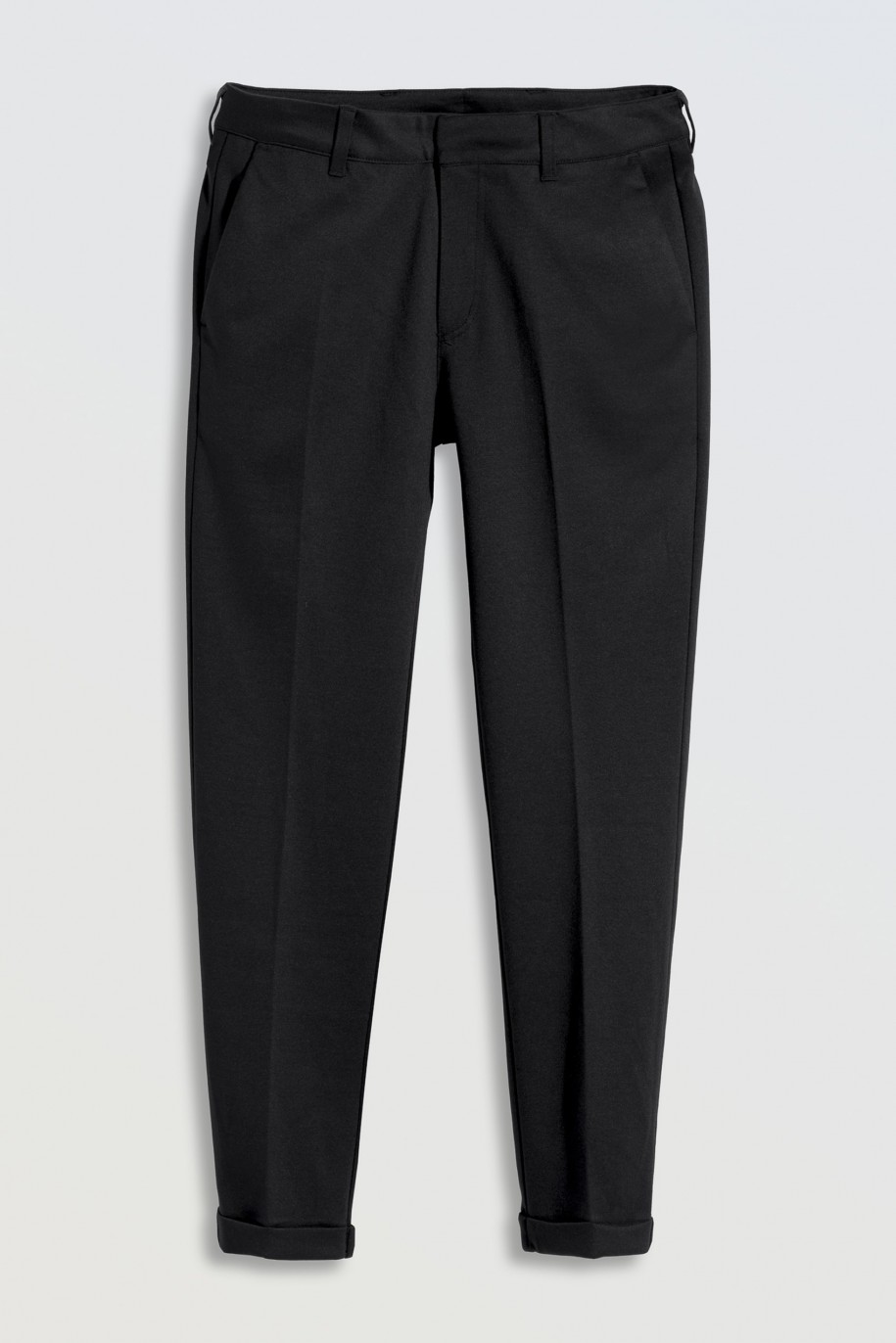 Czarne spodnie garniturowe - 46368