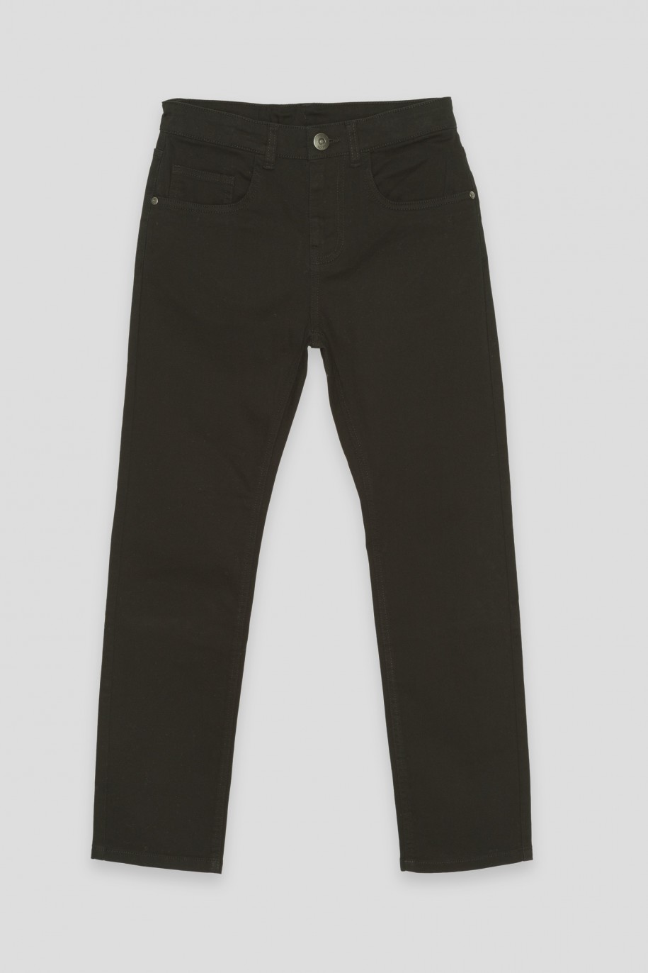 Czarne spodnie o klasycznym kroju - 46442