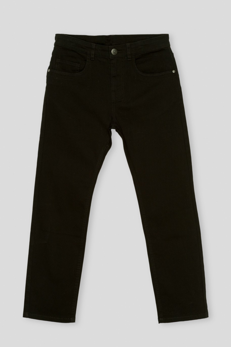 Czarne spodnie o luźnym kroju - 46462