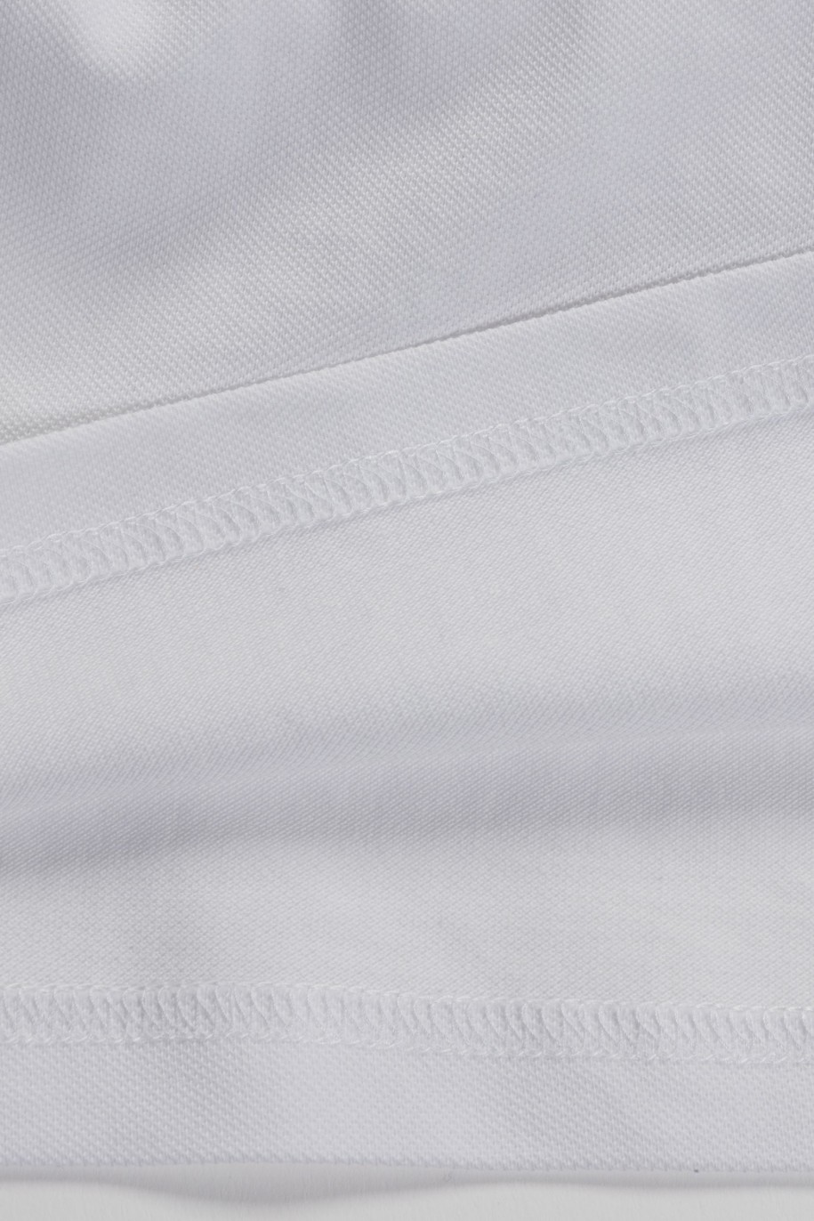 Biała koszulka polo z kontrastową lamówką - 46628